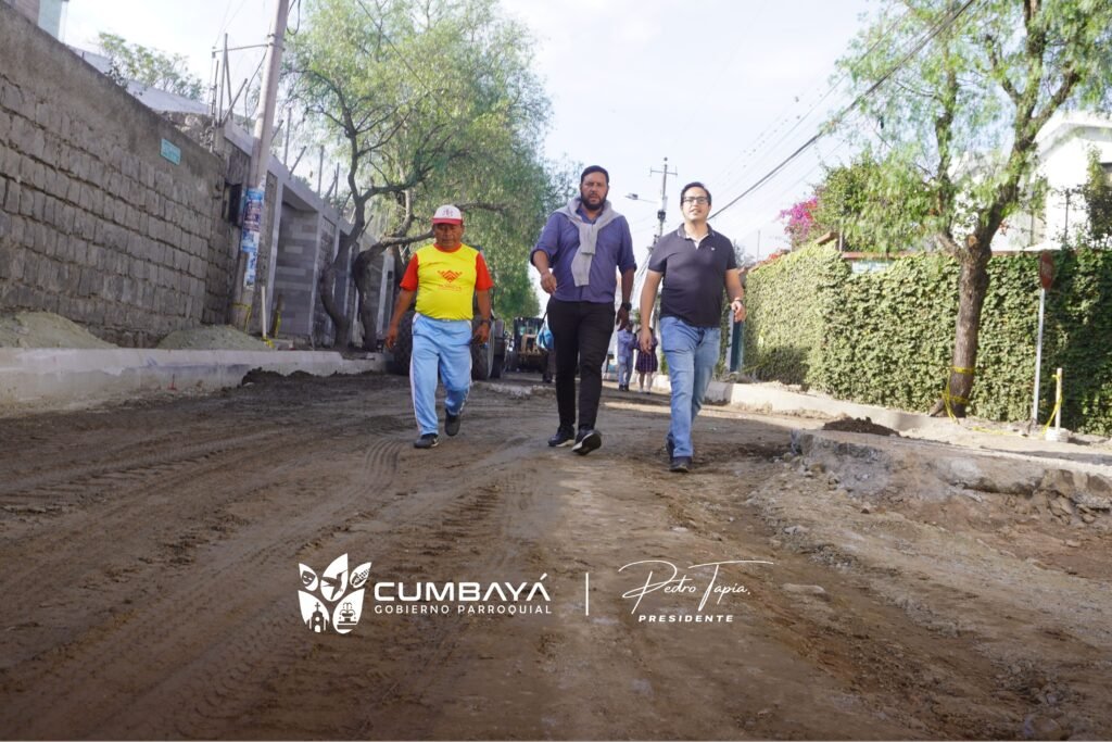Cumbayá: Avances de obra en la calle Francisco de Asís – barrio Santa Inés